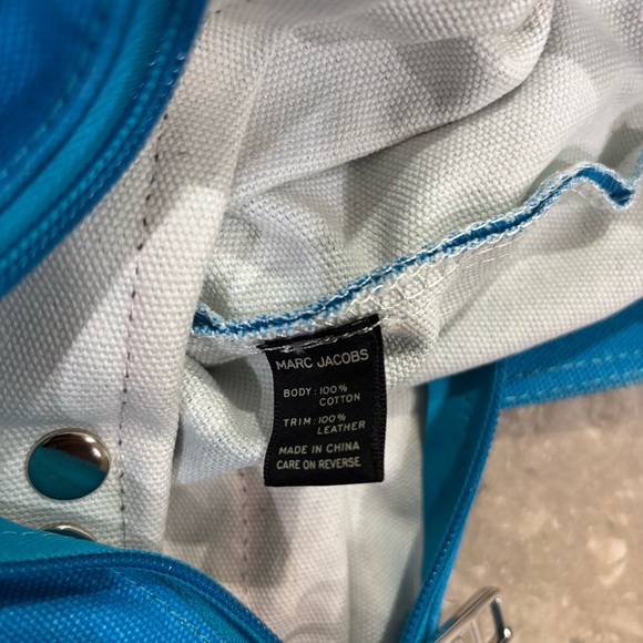 Marc By Marc Jacobs‎ Blue Zippered Canvas Tote Bag - Picture 8 of 10
